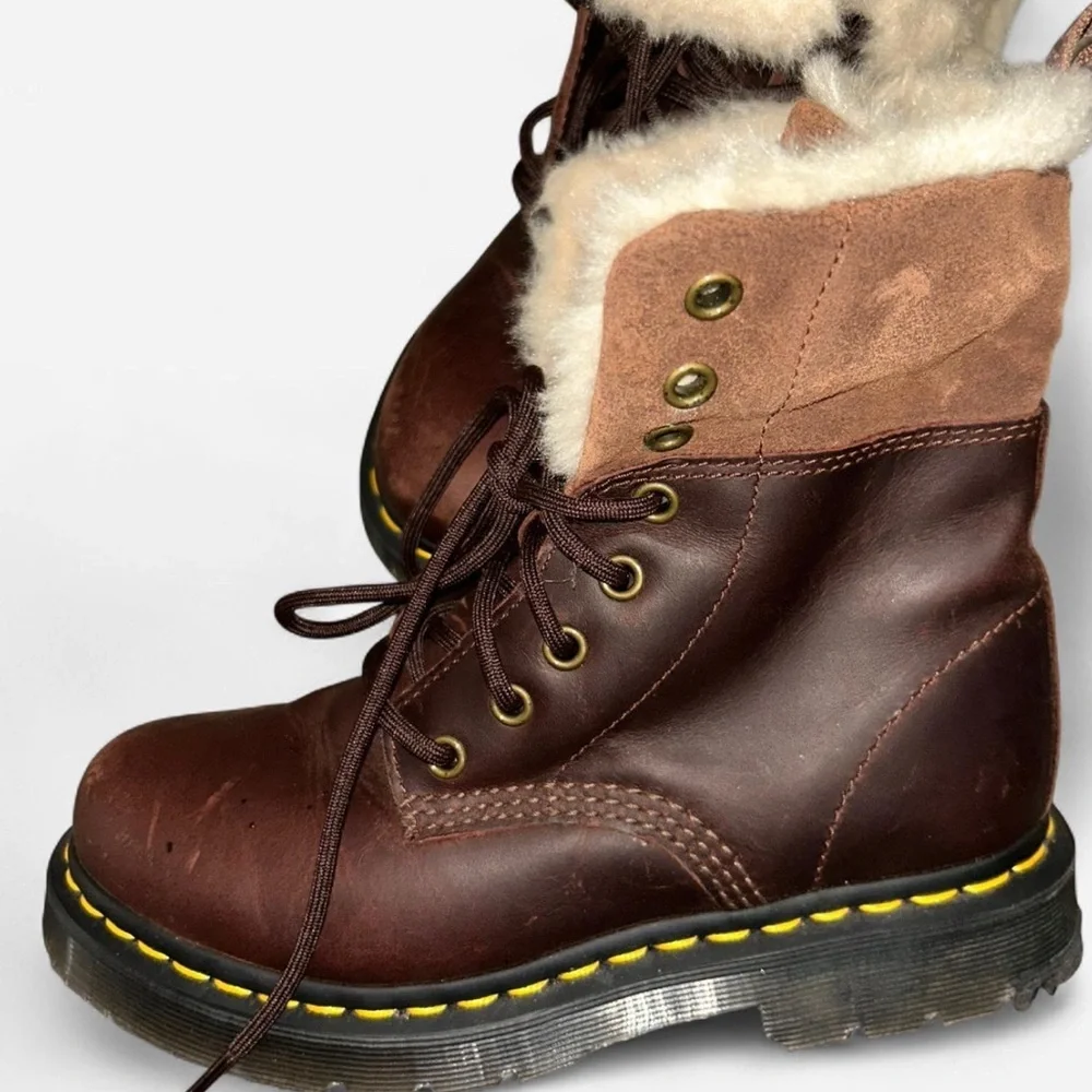 Dr. Martens Brown Fur-Lined Boots